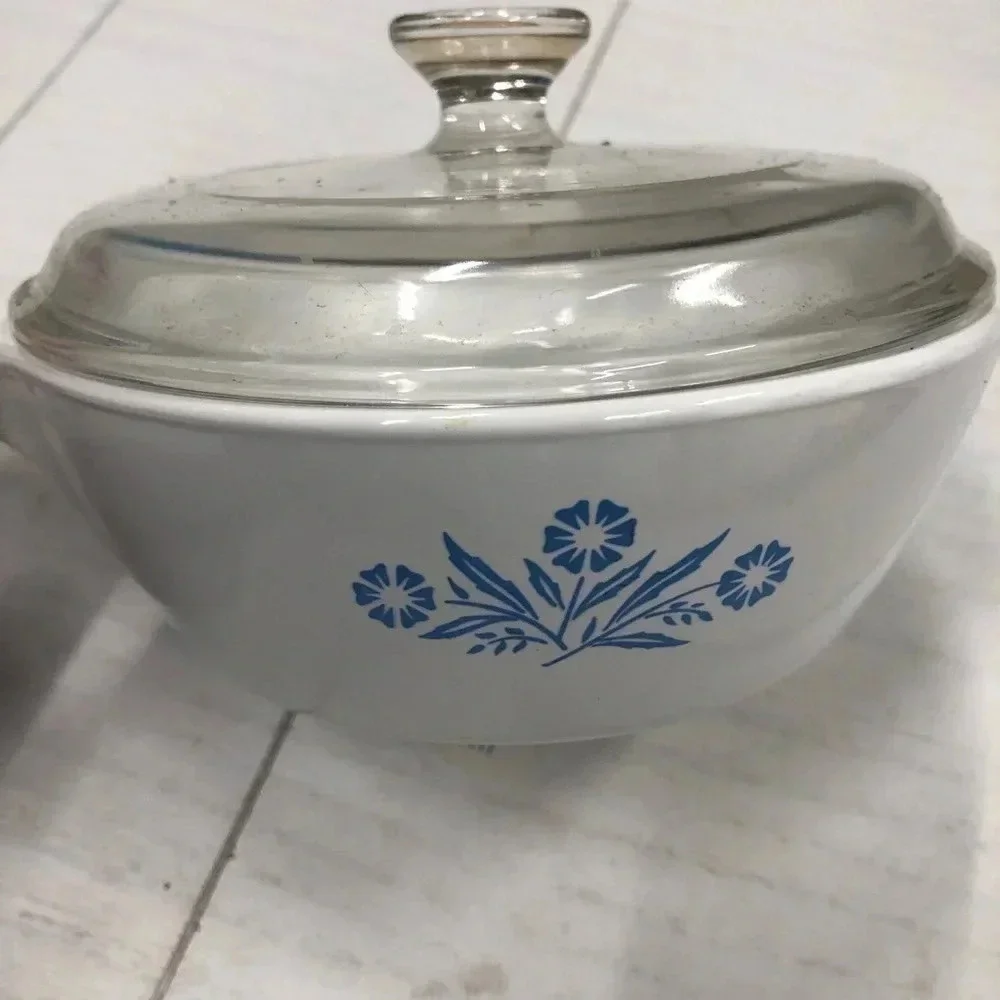Vintage Corning‎ Ware Cornflower Blue 1 Pint Menuette Pan With Lid P-81-B